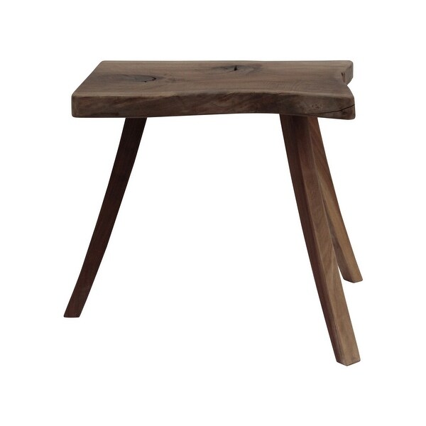 Artissance Live Edge Solid Walnut Wood Side Table, 25 Inch Wide, Natural Wood (Color and Size May Vary) - 25