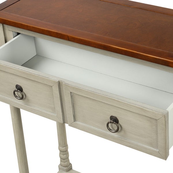Storage Console Table Sideboard with DrawersandShelf for Entryway,Grey