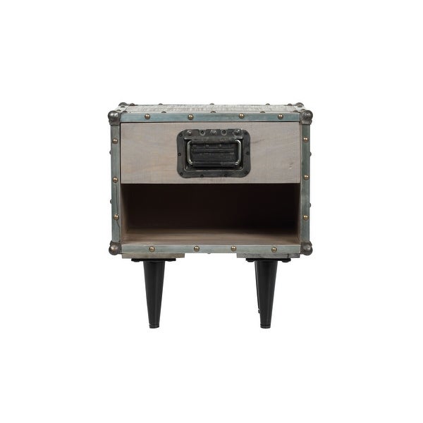 ExBrite Solid Wood Coffee Table ,Gray Wash 24'' W X 46'' H X 19''