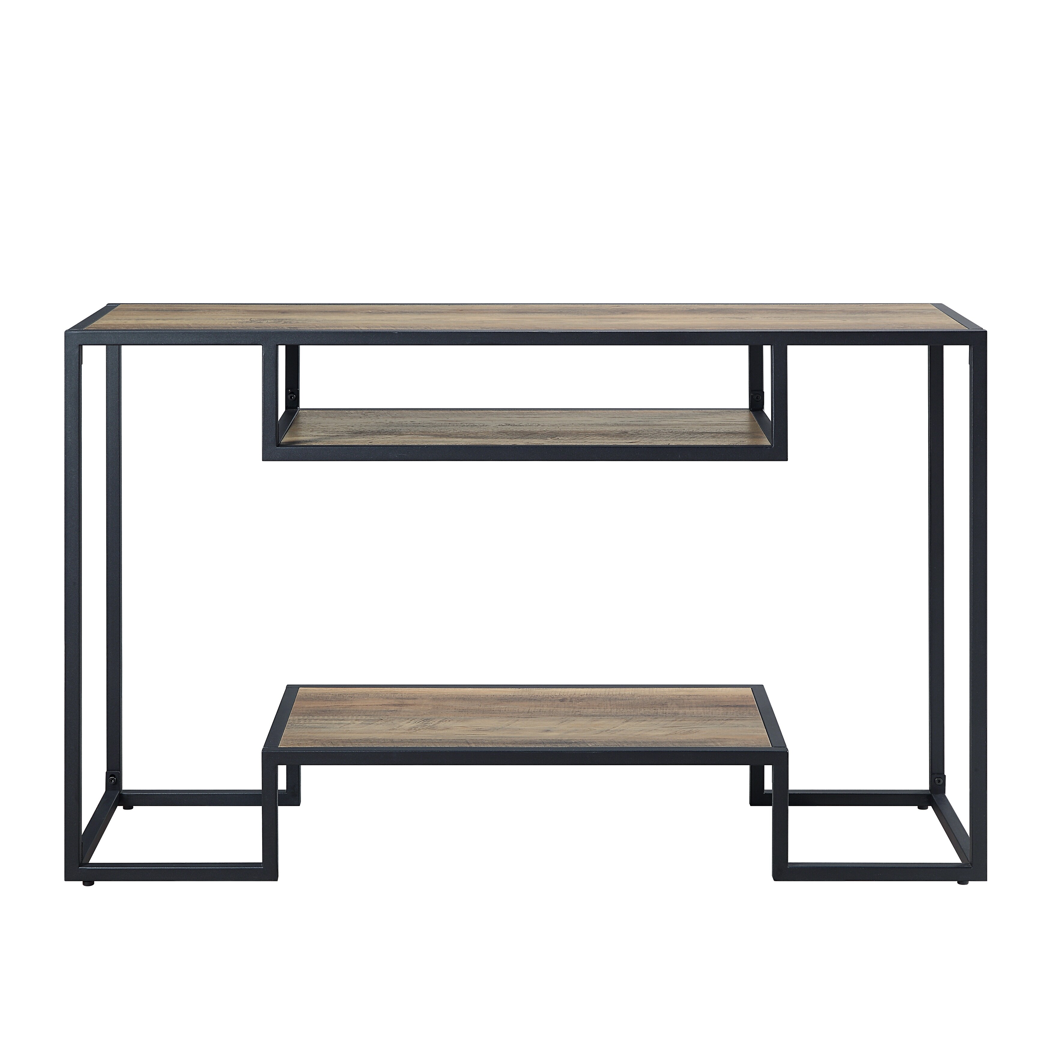 Industrial Style Industrial Metal Base Composite Wood Console Table, Suitable for Living Room, Hallway, Office
