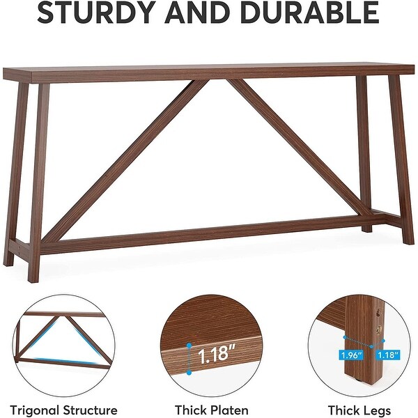 Wood Sofa Table Behind Couch, 70.9 Inch Long Entry Console Table