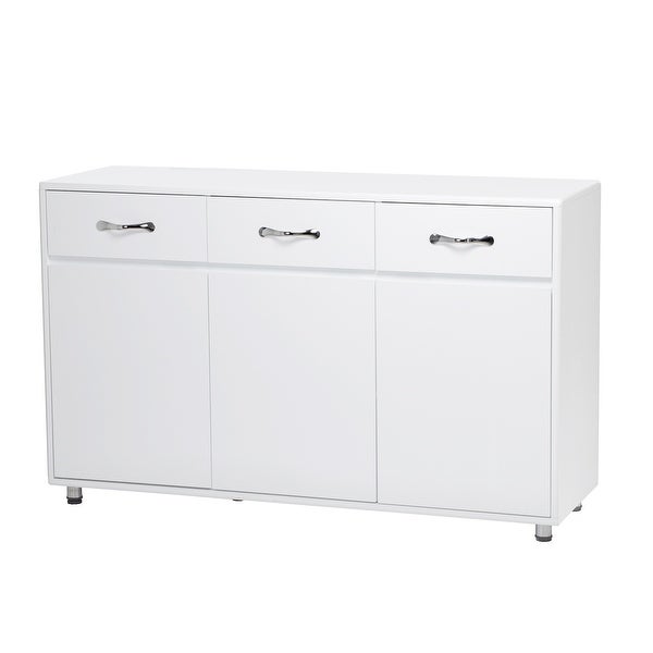 Three Doors Side Table-Grey,3 Times Painting Process,Simple design