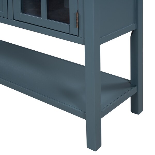 Global Pronex 45'' Modern Console Table Sofa Table for Living Room with 2 Drawers, 2 Cabinets and 1 Shelf