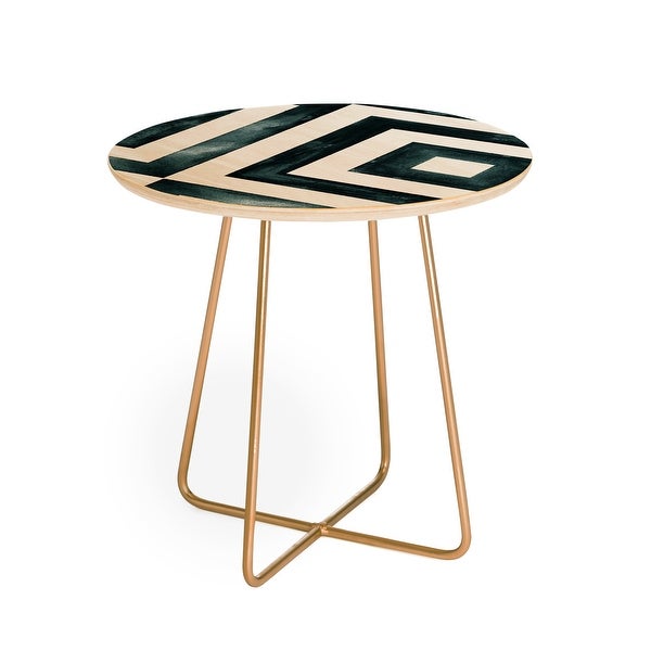 Deny Designs Watercolor Diamonds Side Table (Round or square, 2 leg options)