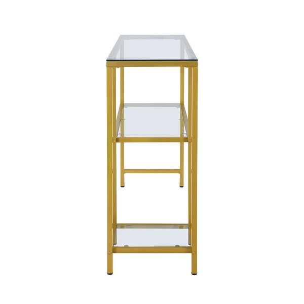 Cora Console Table with Shelves