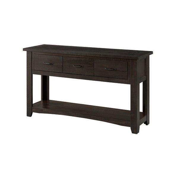 Rustic Collection Sofa- Console Table, Espresso