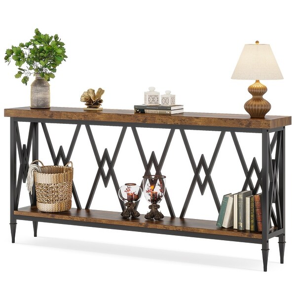 70.9 Inche Long Console Sofa Table Living Room,Entryway Hallway Accent Tables with Stylish Metal Frame