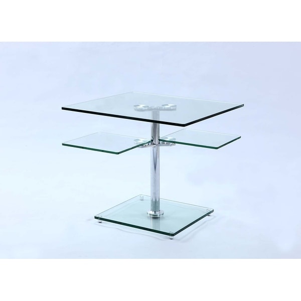 Somette Multi-Top Glass Lamp Table