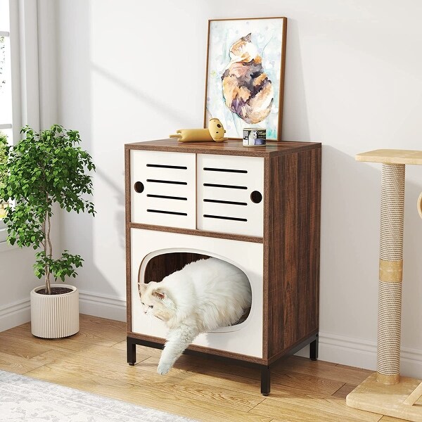 Cat Litter Box Enclosure, Cat House Side Table, Cat Furniture