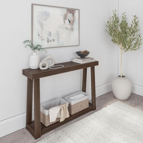 Plank and Beam Classic Console Table with Shelf - 46 inches - 46