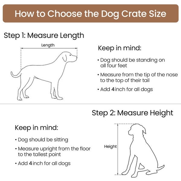 Furniture Style Dog Crate End Table, Pet Kennels Three Doors Dog House Indoor Use for Small Dogs