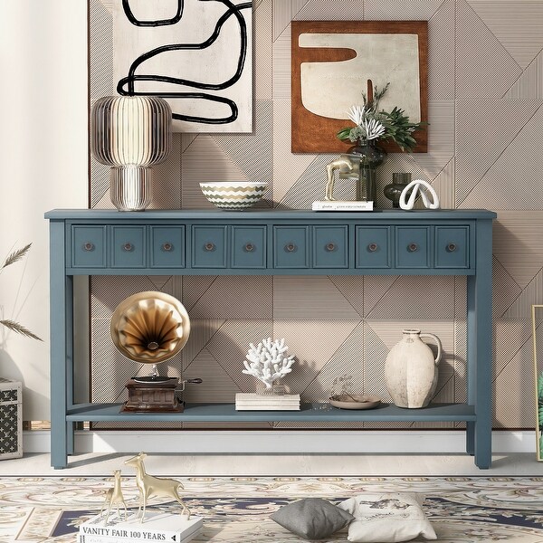 Rustic Entryway Console Table, 60