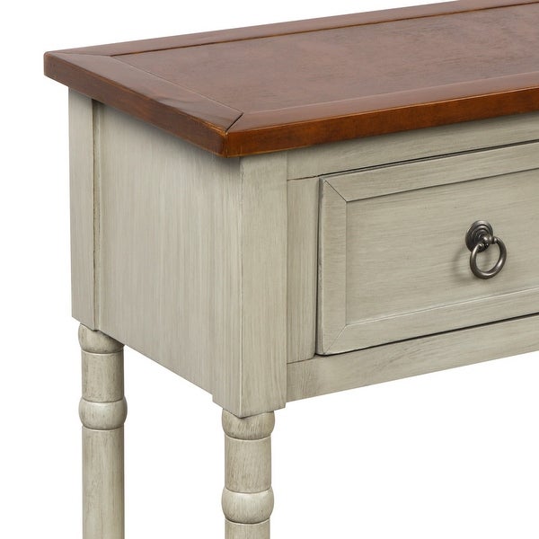 Storage Console Table Sideboard with DrawersandShelf for Entryway,Grey