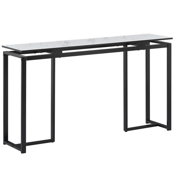 Modern Console Table, Extra Long Entryway Table with Metal Frame for Entryway, Hallway, Living Room, Foyer, Corridor
