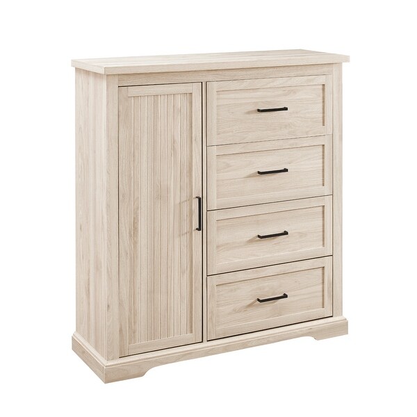 Middlebrook Groove Door 4-Drawer Wardrobe Armoire - - 33128351