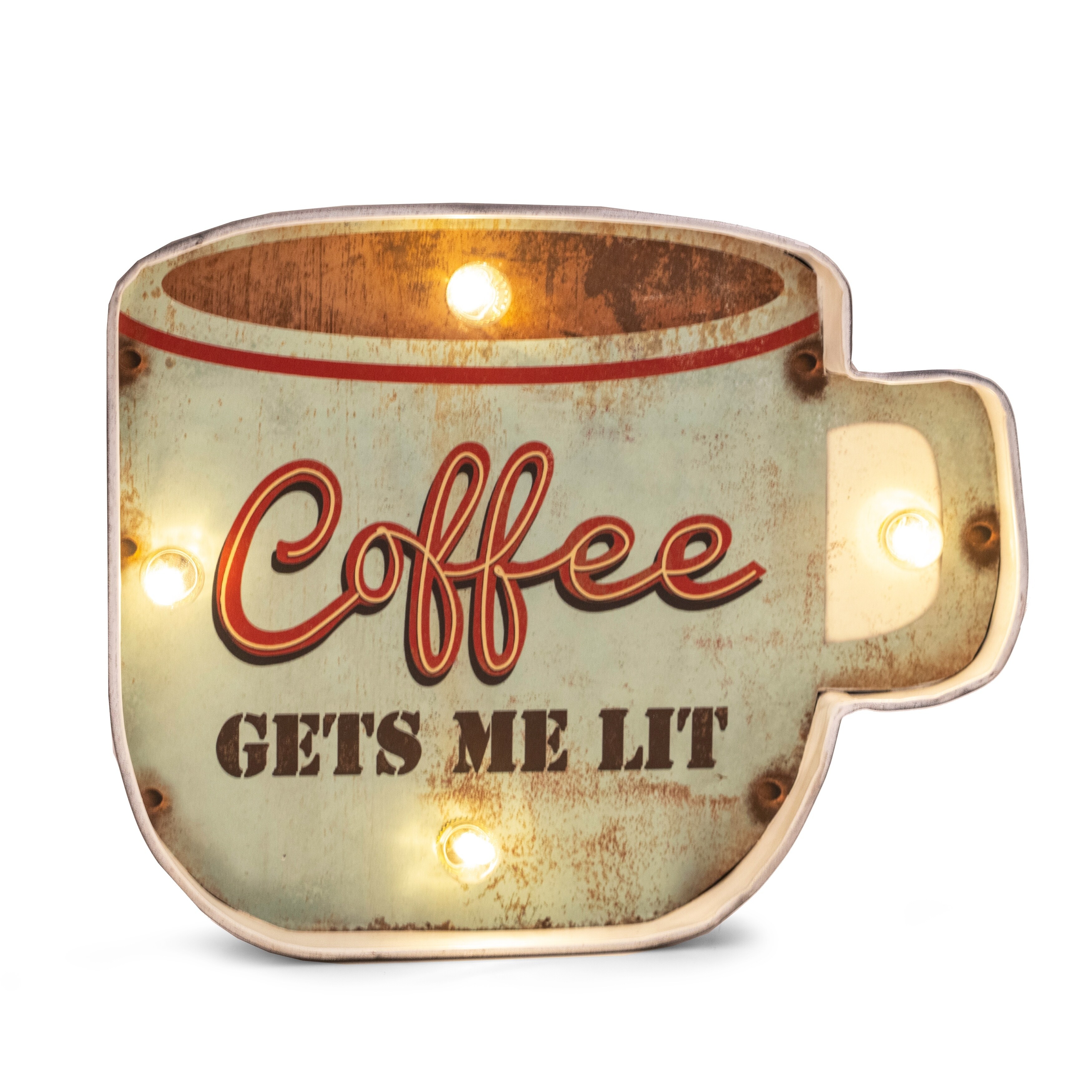 Coffee Gets Me Lit Wall Décor - Overstock - 29813846