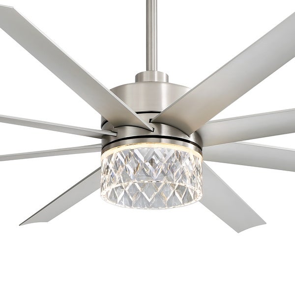 65 In LED Ceiling Fan with Light and Remote Control(Brushed Nickel) |