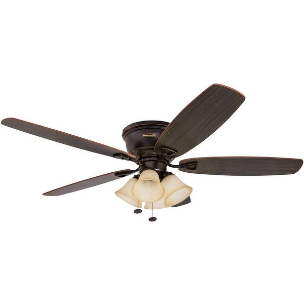 Honeywell Glen Alden 4-light Oil Rubbed Bronze Hugger Ceiling Fan | Ov