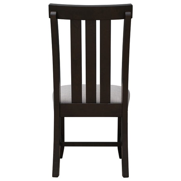 Upholstered Dining Chairs with Sliver Nails and Wood Legs, Set of 4 -