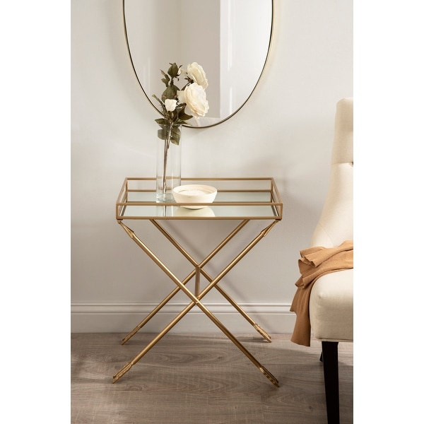 Silver Orchid Jalabert Arrow Metal Accent Table - 21x14x26 - - 2034033