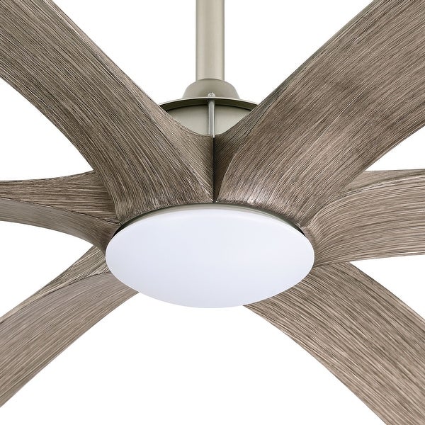 72-inch Driftwood 6-Blade DC Motor Ceiling Fan with Light and Remote |