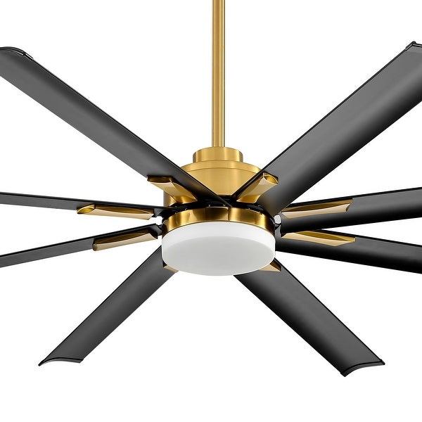 72 Gold LED Ceiling Fan with Light Kit and Remote(8-blade) | Overstock