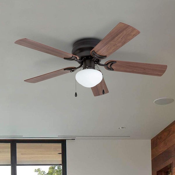 Prominence Home Alvina Ceiling Fan, Traditional, Hugger / Low Profile,