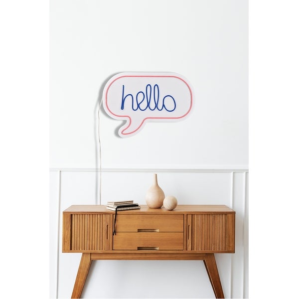 16.5 Novelty Hello Led Neon Sign Wall Décor - 0.8