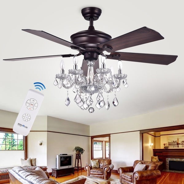 Warehouse of Tiffany Havorand 5-blade Ceiling Fan - Brown | Overstock.