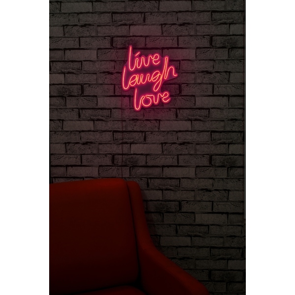 14 Novelty Live Laugh Love Led Neon Sign Wall Décor - Overstock - 368