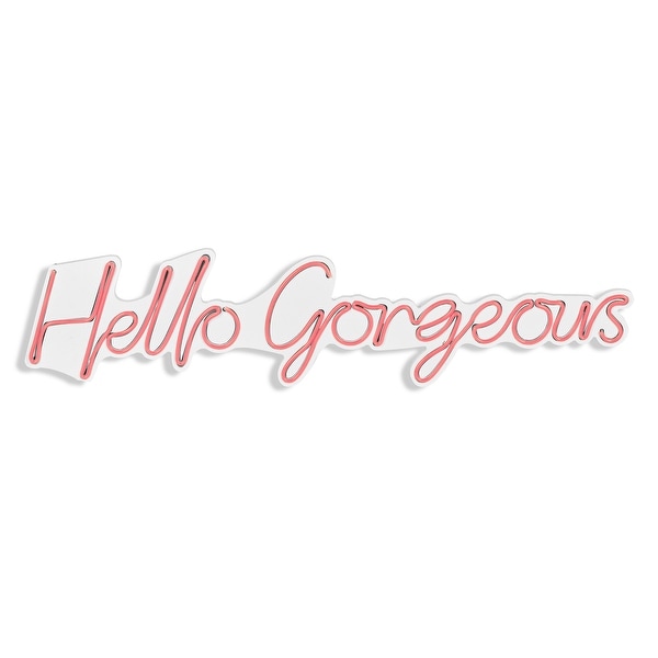 29.5 Novelty Hello Gorgeous Led Neon Sign Wall Décor - Overstock - 36