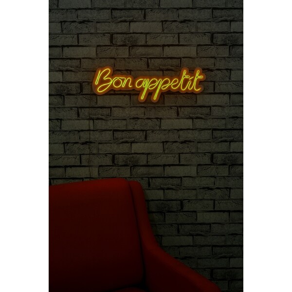 23.6 Novelty Bon Appetit Led Neon Sign Wall Décor - Overstock - 36874