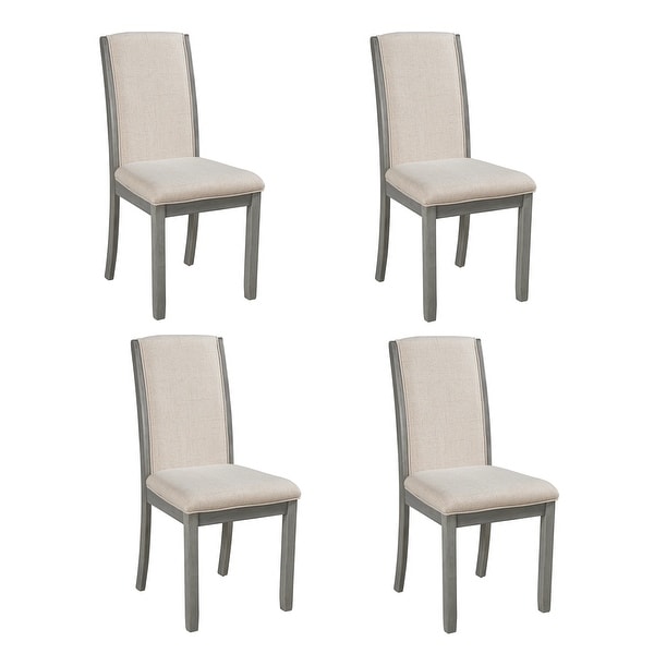 Modern 4-Piece Wood Full Back Dining Chairs - Overstock - 37398553