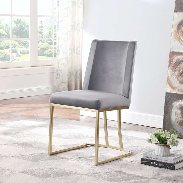 Velvet Upolstered Side Dining Chairs(Set of 2) - Overstock - 37181005