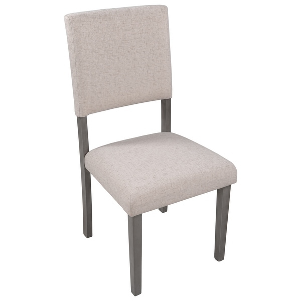 4 Pieces Mid Century Wood Upholstered Dining Chairs for Small Places,