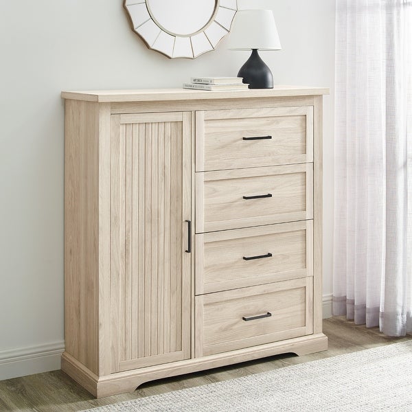 Middlebrook Groove Door 4-Drawer Wardrobe Armoire - - 33128351