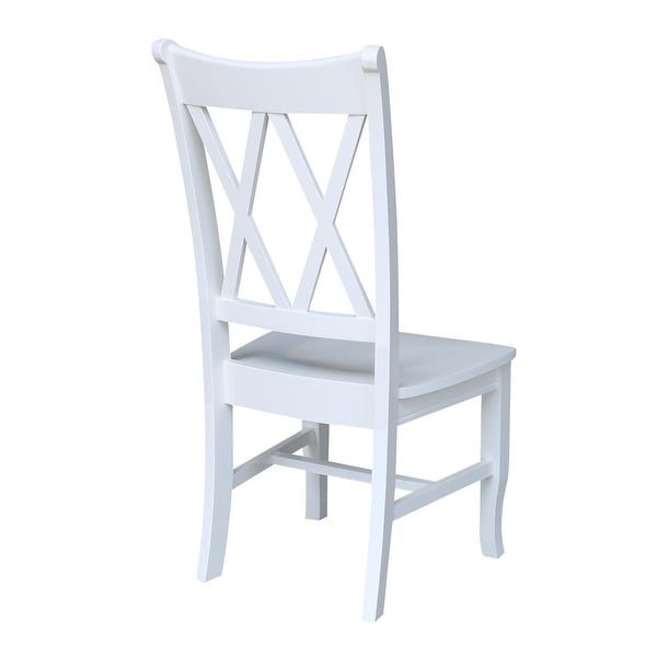 Double XX Solid Wood Chairs - Set of Two - Overstock - 29901684