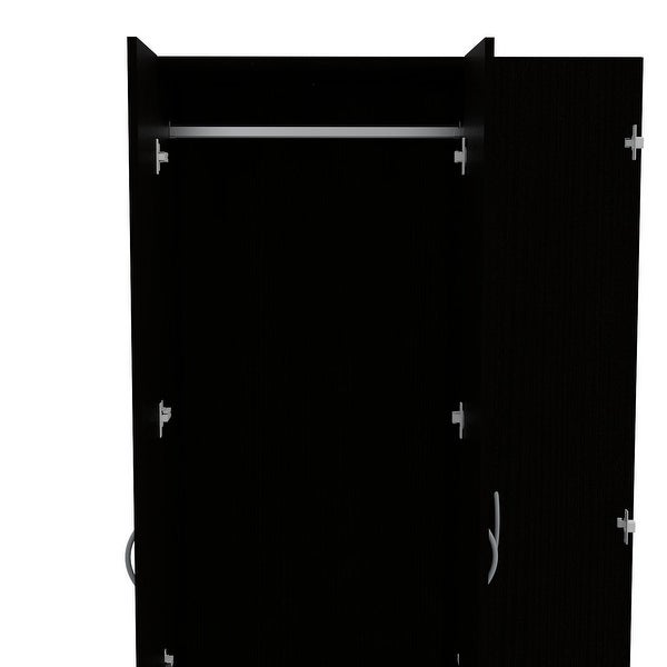 Bosko 3 Doors Armoire, 2 Drawers, 4 Shelves, Metal Rod - - 34518435