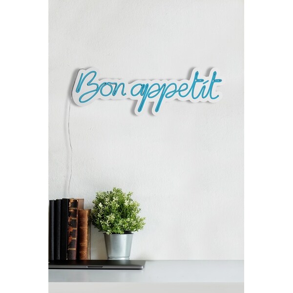 23.6 Novelty Bon Appetit Led Neon Sign Wall Décor - Overstock - 36874