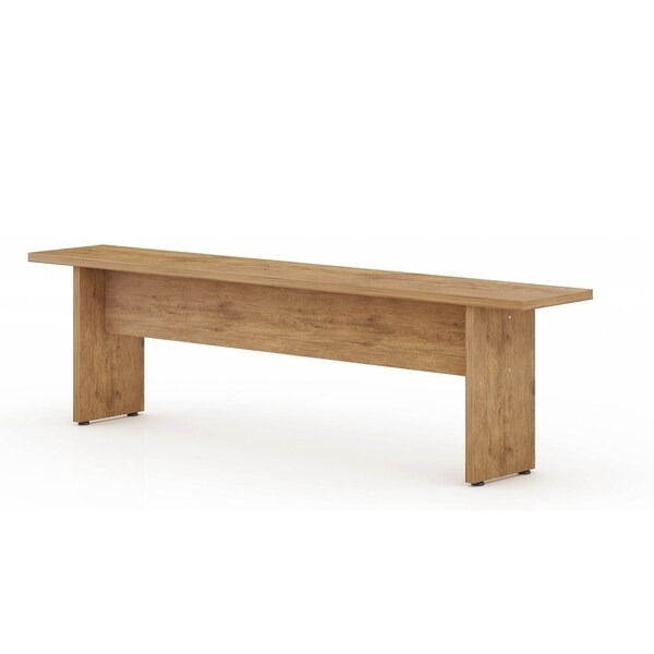 The Gray Barn Botarga Rustic Country Brown Wood Dining Room Bench - Ov