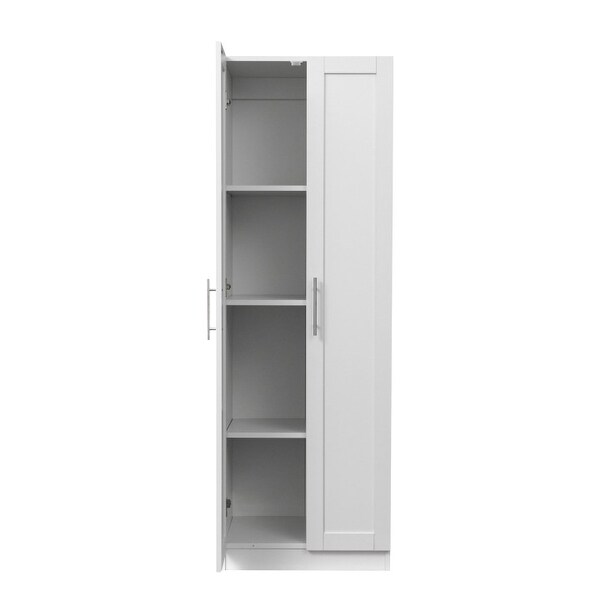 70Height Wood Closet with 2 Door and 4-Tier Inside