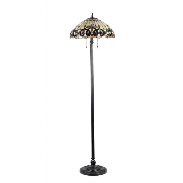 Tiffany Style Victorian Design 2-light Bronze Floor Lamp - Overstock -