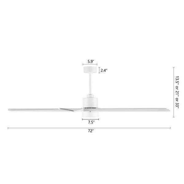 WINGBO 72 Ceiling Fan with Lights