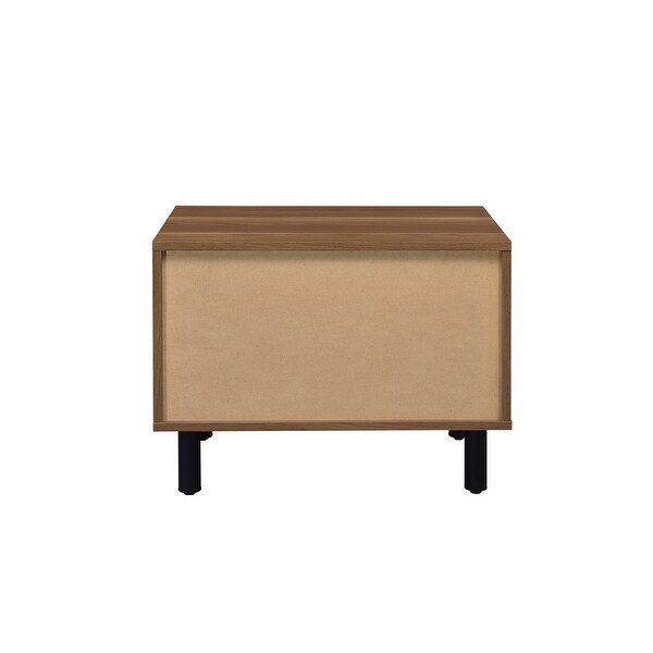 Brown Wood Accent Table 2-drawer Nightstand - - 36574444