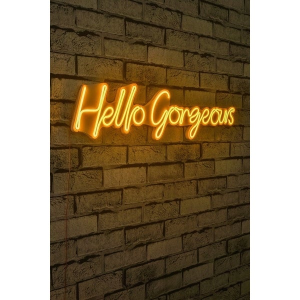 29.5 Novelty Hello Gorgeous Led Neon Sign Wall Décor - Overstock - 36