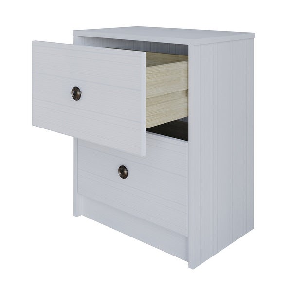 CraftPorch Clean-Lines Minimalist 2-Drawer Nightstand - - 37552043