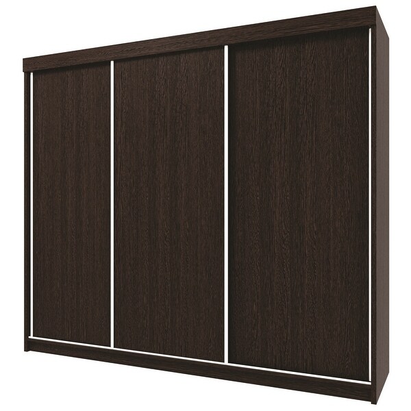 Hicksville Modern Wooden Wardrobe - Armoire - 99 Inch Wide - - 3633794