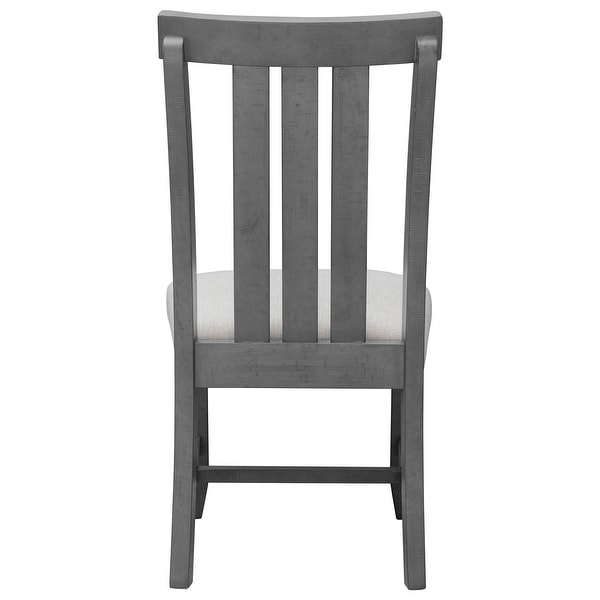 Upholstered Dining Chairs with Sliver Nails and Wood Legs, Set of 4 -