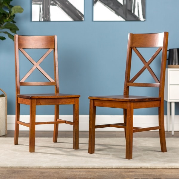 Traditional Wood Dining Chairs, Set of 2, Antique Black - Overstock -