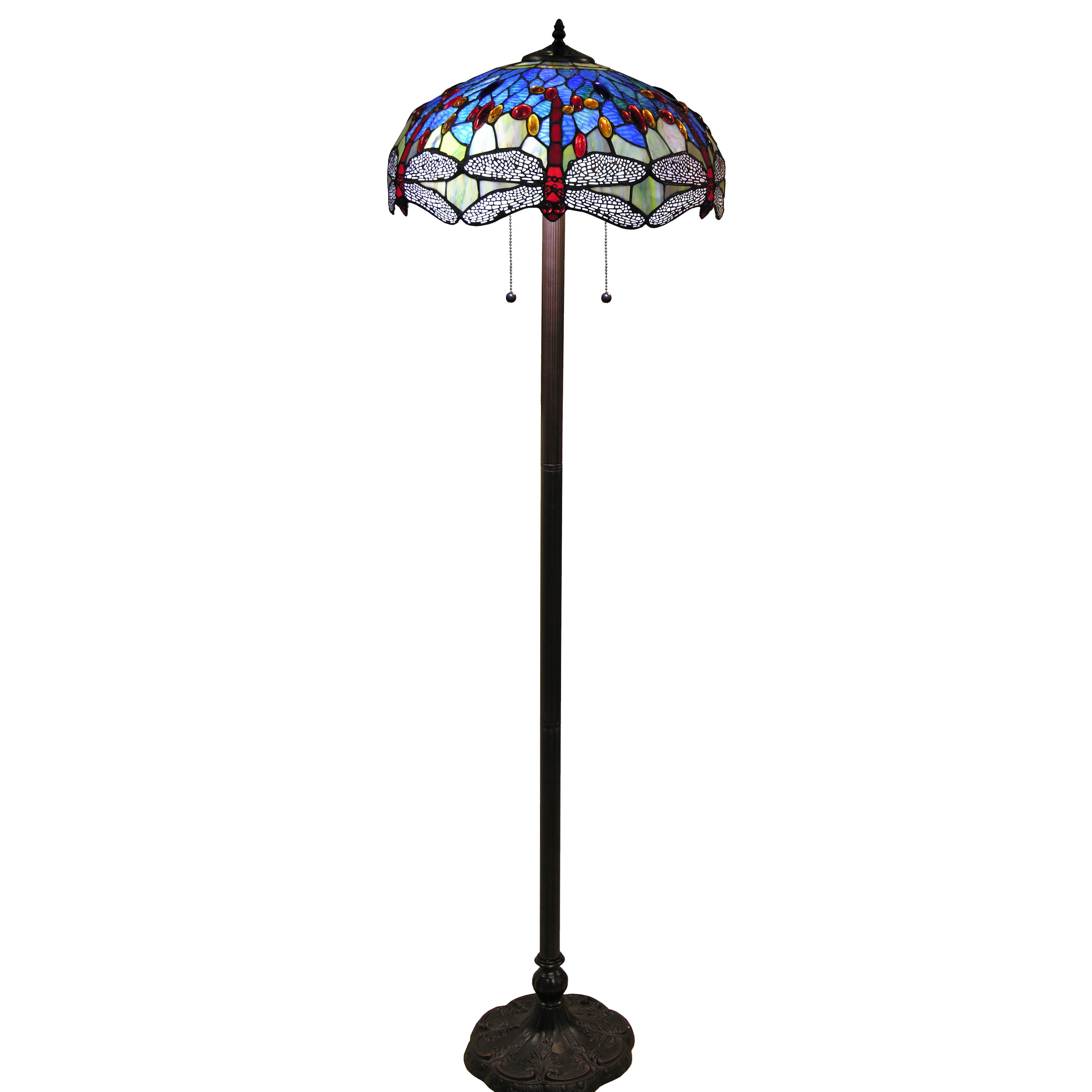 Hailey Tiffany-style Floor Lamp - Overstock - 10139125